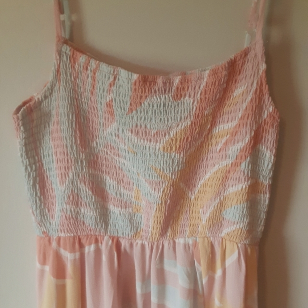 Palmtree Print Maxi Dress